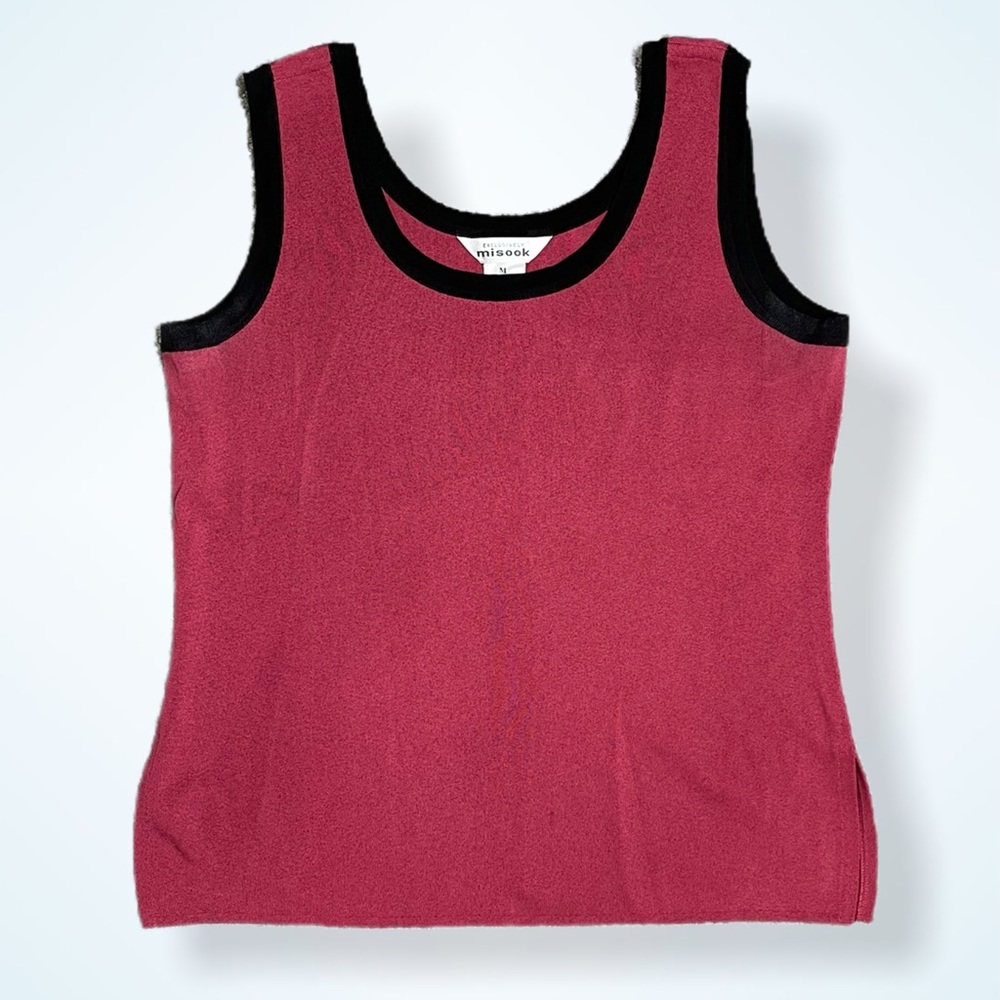 Exclusively Misook classic knit tank top